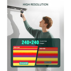 ERICKHILL ETI-01 Thermal Imaging Camera 240 x 240 Resolution 20 Hz Refresh Rate -20C to 550C Portable Infrared Device HVAC Inspection Tool Laser Pointer Long Battery Life CE Certified