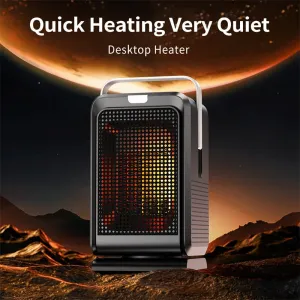 Portable Desktop Electric Heater Fan with Remote Control 4 Modes Heater Save Energy 1000W Mini Fast Heating PTC Ceramic Space Household Heater-EU Plug