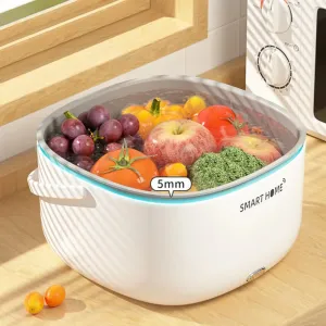 Ultrasonic Vegetable Washing Machine Fruit Dirt Cleaning Household Food Washer Pesticide Residue Washer Fruit Purifier Basket