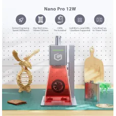 LONGER Nano Pro 12W Portable Laser Engraver Ultra-Fast 5000mm/s Speed High Precision 0.01mm Versatile Cutting LightBurn LaserGRBL Supported