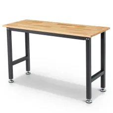 ENJOYWOOD 60 Inch Heavy Duty Workbench Workstation Work Table Rubberwood Top Workbench for Woodworking Shop Home Office Electronic Cutting Wood