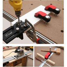 ENJOYWOOD 2 Pack 19mm 20mm Bench Dog Hold Down Quick Clamps Stainless Steel MFT Table T-Track Guide Rail System Clamps For MFT Table / T-Track / For Makita / Festool Guide Rail