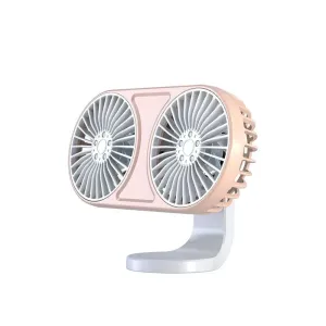 Dual-head Car Fan USB Electric Cool Fan Multi-function Car Air Outlet Dashboard Mini Fan Car Electrical Appliances