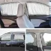 2pcs Universal Car Sunshade Side Window Curtains Automatic Folding UV Protection Pure Cloth Sun Visor Covers Thermal Insulation