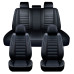 5 Seats Universal Car Seat Covers Deluxe PU Leather Seat Cushion Full Set Cover
