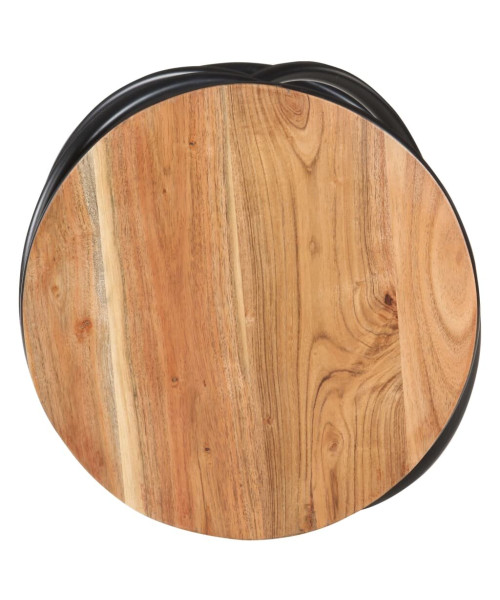 End Table 15.7"x15.7"x20.5" Solid Acacia Wood
