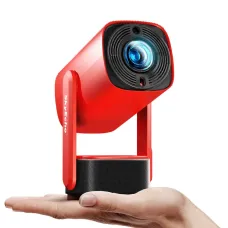 SkyEcho FreeONE Portable Speaker Projector Android OS Wi-Fi 6 Auto-Focus Built-in-270 Rotation Stand 350 ANSI Lumens Bluetooth 5.2 Auto-Keystone Correction Netflix Youtube Ceiling Projector EVA Storage Bag EU Plug Global Version