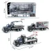 1: 48 Black Obstacle Removal Trailer / Flatbed Vehicle / Transport Vehicle Flat Head Return Environmental Sanitation Vehicle