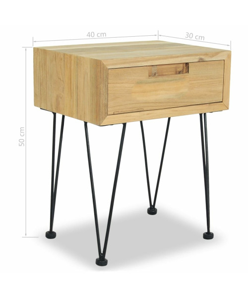 Bedside Cabinets 2 pcs 15.7"x11.8"x19.7" Solid Teak