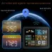 Electronic Weather Station Smart Color Screen Multi-function Alarm Clock Thermometer Hygrometer Weather Forecast Display with Outdoor Wireless Sensor