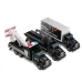 1: 48 Black Obstacle Removal Trailer / Flatbed Vehicle / Transport Vehicle Flat Head Return Environmental Sanitation Vehicle