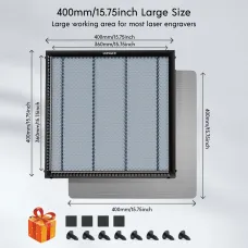 LONGER 400mm*400mm Laser Bed Honeycomb Working Table High-strength Steel Plate Laser Engraver Accessory for Wood Acrylic