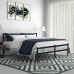 Lusimo King Bed Frame with Headboard 14 Inch Platform Bed Frame No Box Spring Needed Metal King Size Bed Frame with Storage  Heavy Duty Steel Slat and Anti-Slip Support Easy Quick Lock Assembly