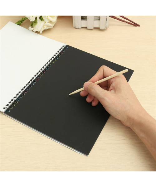 Wholesale 5PCS Funny Scratch Painting Notebook DIY Drawing Toy Big Blow Children Paper Art Educational Toys
