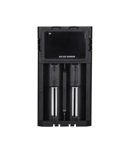 H2 Dual-Slot with LCD Screen Display Li-ion Battery Charger Intellegent Fast Charging for 18650 21700 26650 Rechargeable Batteries For Flashlight RC Toys Home Tools