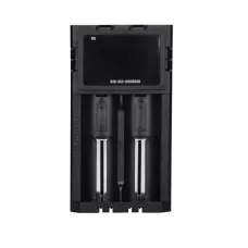 H2 Dual-Slot with LCD Screen Display Li-ion Battery Charger Intellegent Fast Charging for 18650 21700 26650 Rechargeable Batteries For Flashlight RC Toys Home Tools