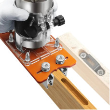 For 65mm Trimming Machine 2 In 1 Slotted Bracket Invisible Fasteners Wardrobe Cupboard Panel Punch Locator Aluminum with Scale