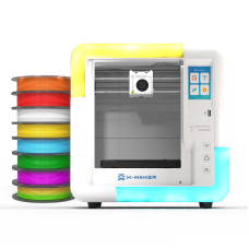 [EU/US Direct]AOSEED X-MAKER Children's 3D Printer High Precision 0.1/0.05mm Ultra Silent Wireless Smart One-Press Printing WiFi USB Safe Enclosed Design with 4er/8er Colorful PLA Filament Set