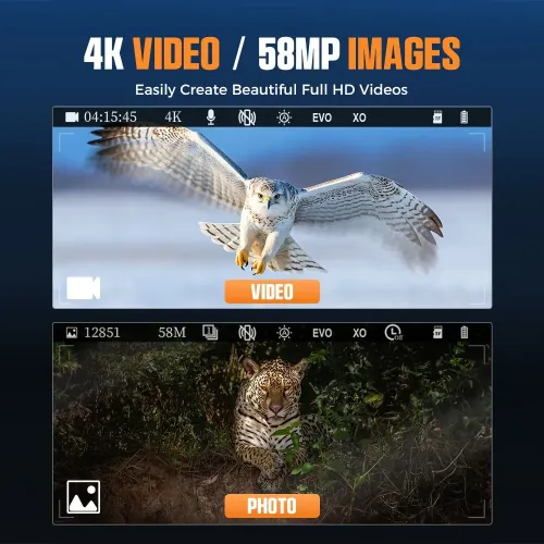 CIGMAN CNV01 4K Night Vision Binoculars 600M Range 3.99" HD Display 5x Digital Zoom Infrared Spotlight 512GB Expandable Memory Rechargeable Battery