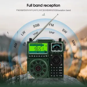 Retekess TR113 Portable FM Radio Amateur Radio Receiver Multi-Band FM MW SW VHF UHF WB Wireless Radio Receiver