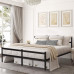 Lusimo King Bed Frame with Headboard 14 Inch Platform Bed Frame No Box Spring Needed Metal King Size Bed Frame with Storage  Heavy Duty Steel Slat and Anti-Slip Support Easy Quick Lock Assembly