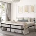 Lusimo King Bed Frame with Headboard 14 Inch Platform Bed Frame No Box Spring Needed Metal King Size Bed Frame with Storage  Heavy Duty Steel Slat and Anti-Slip Support Easy Quick Lock Assembly