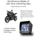 Solar Charging TPMS Tire Tyre Pressure Monitoring Alarm System High-precision Motorcycle Parts with 2 Extenal Sensors