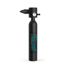 CHIKADIV C300 0.5L Mini Scuba Tank Set Black Refillable Air Tank Oxygen Cylinder Underwater Diving Gear Portable Snorkeling Equipment