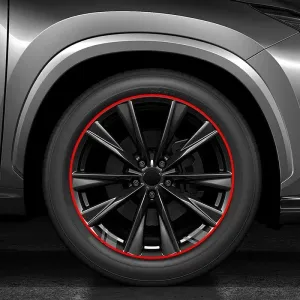 8M Universal Car Hubcap Wheel Rim Protector Stickers Anti-Scratch Anti-Scuff Auto Tire Rim Plated Strip Protective Decoration