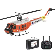 Eachine E190S UH-1 Huey 2.4G 9CH GPS Optical Flow Localization TOF LiDAR Altitude Hold Dual Brushless Motor 5.8G FPV Camera 1:34 Scale Rescue Flybarless RC Helicopter RTF