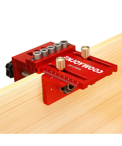 ENJOYWOOD 3 in 1 Adjustable Woodworking Doweling Jig Kit Pocket Hole Jig Drilling Guide Locator For Furniture Connecting Hole Puncher Tools