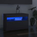 TV Cabinets with LED Lights 2 pcs Gray 23.6"x13.8"x15.7