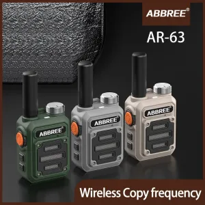 ABBREE AR-63 Mini Walkie Talkie Wireless Copy Frequency Long range Type-C Charger for Hotel Business Two Way Radio