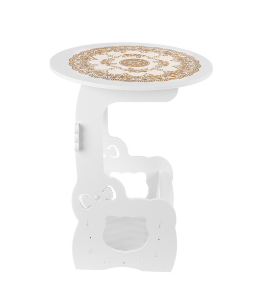 Coffee Table Desk Bedroom Balcony Side Table European Small Round table 36 * 46 * 23.5cm Rack Storage Organizer For Home Office