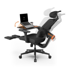 Newtral MagicH-BP Ergonomic Chair with Footrest - Home Office Desk Chair with Auto-Following Lumbar Support, 4D Armrest, Seat Depth & Height Adjustable, 96-136 Reclines