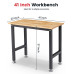 ENJOYWOOD 41 inch Workbench Workstation with Rubber Wood Top 1500 LBS Load Capacity for Woodworking Garage Workshop Office Shop