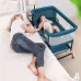 4-In-1 Infant Bedside Crib Portable Baby Sleeper Adjustable Height Stitching Big Bed for 0-36 Months Children