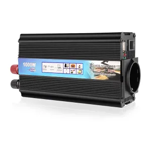 1000W Car Power Inverter 12V to 220V Converter DC to AC Inverter EU Plug Efficient Heat Dissipation for Outdoor Home Car