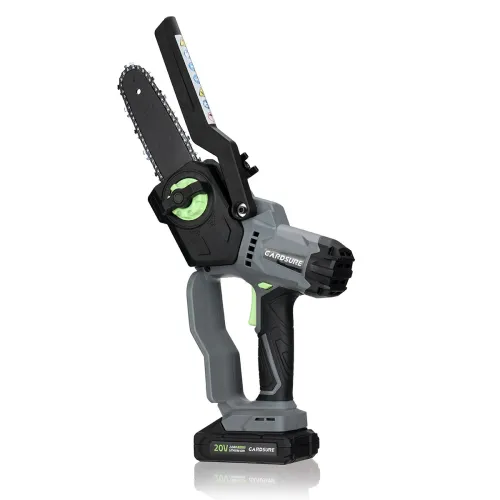 GARDSURE Mini Chainsaw 6 inch Electric Chainsaw Cordless Brushless Motor Chainsaw with 2 Pack 20V 2.0Ah Li-ion Batteries Chainsaw for Tree Branch Wood Cutting Fruit Tree Pruning and Logging