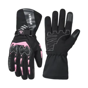 VEMAR VE-01 Winter Motorcycle Gloves Waterproof Thermal Anti-Fall Touchscreen Grip Adjustable Cuff Reflective Design for Outdoor Riding