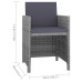 11 Piece Outdoor Dining Set with Cushions Poly Rattan Gray