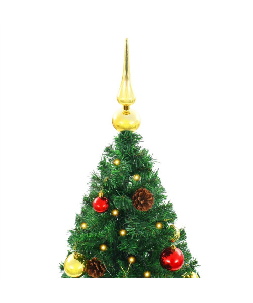 Artificial Christmas Tree,Xmas Pine Tree with 200 LEDs,Easy Assembly Premium Spruce with Metal Stand and 910 Branches for Home,Office,Party,Holiday Indoor Outdoor Decoration