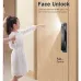 3D Face Recognition Fingerprint Door Lock Camera WiFi Smart Door Lock Tuya App Remote Unlock 4200mAh Battery