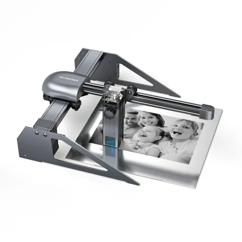 Refurbished ATOMSTACK P7 M40 Portable Laser Engraving Machine Cutter Wood Cutting Design Desktop DIY Laser Engraver New Eye Protection Design Upgrated Ultra-Fine Laser Focal Area