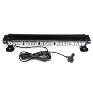12V 24" 46LED Car Roof Double Side Emergency Strobe Flash Light Lamp Bar Amber For Car Truck Boat