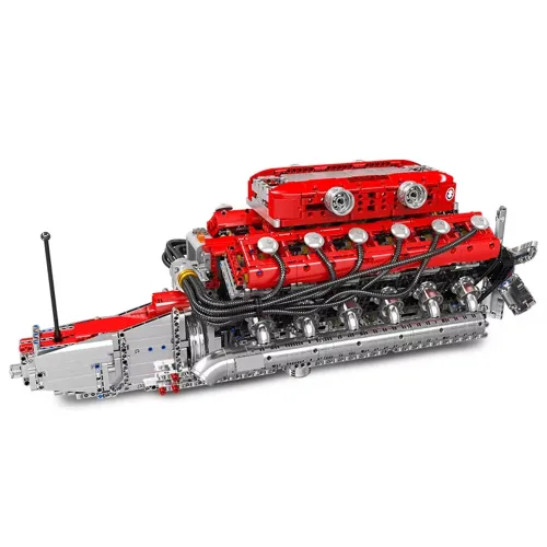 Mould King 10169 Motorized V12 Engine Building Blocks Assembly Toy Electric Motor Drive Bricks Kit 12-Cylinder Car Engine Model 3472+PCS Kids Toys Christmas Gifts