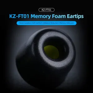 KZ FT01 Memory Cotton Ear-Tips Ear Plugs Earphones In Ear Monitor Wired Headphones Noise Isolating Ear Pads Headset
