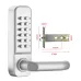 Keyless Mechanical Door Lock Waterproof Non-Power Digital Password Entry Anti-Theft Security for Home Office