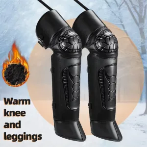 Motorcycle Electric Vehicle PU Knee Pads Adjustable Knee Protector Motocross Tactcal Sport Riding Cycling Skating Ski Knee Pad