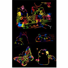 Funny Scratch Children Painting Notebook DIY Drawing Toy Big Blow Painting Children Educational Toys